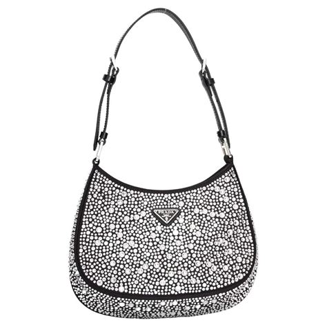 pink prada rhinestone bag|Prada black rhinestone bag.